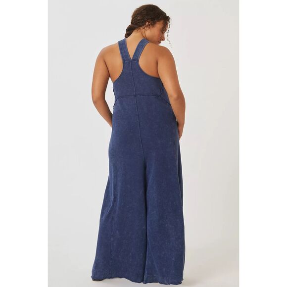 Daily Practice by Anthropologie The Palmra Sleeveless Jumpsuit Blue Size XL - Picture 3 of 16